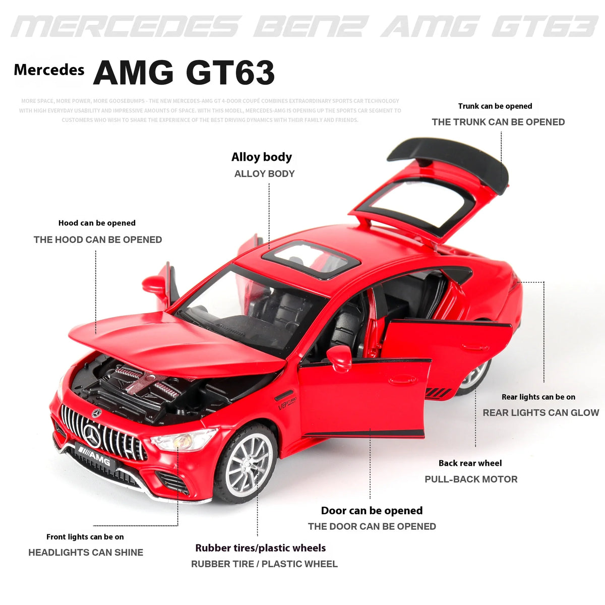 Mercedes Benz AMG GT63-Model Diecast 1:32